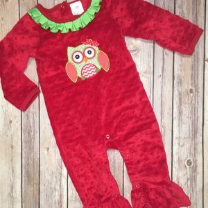 Christmas owl one-piece